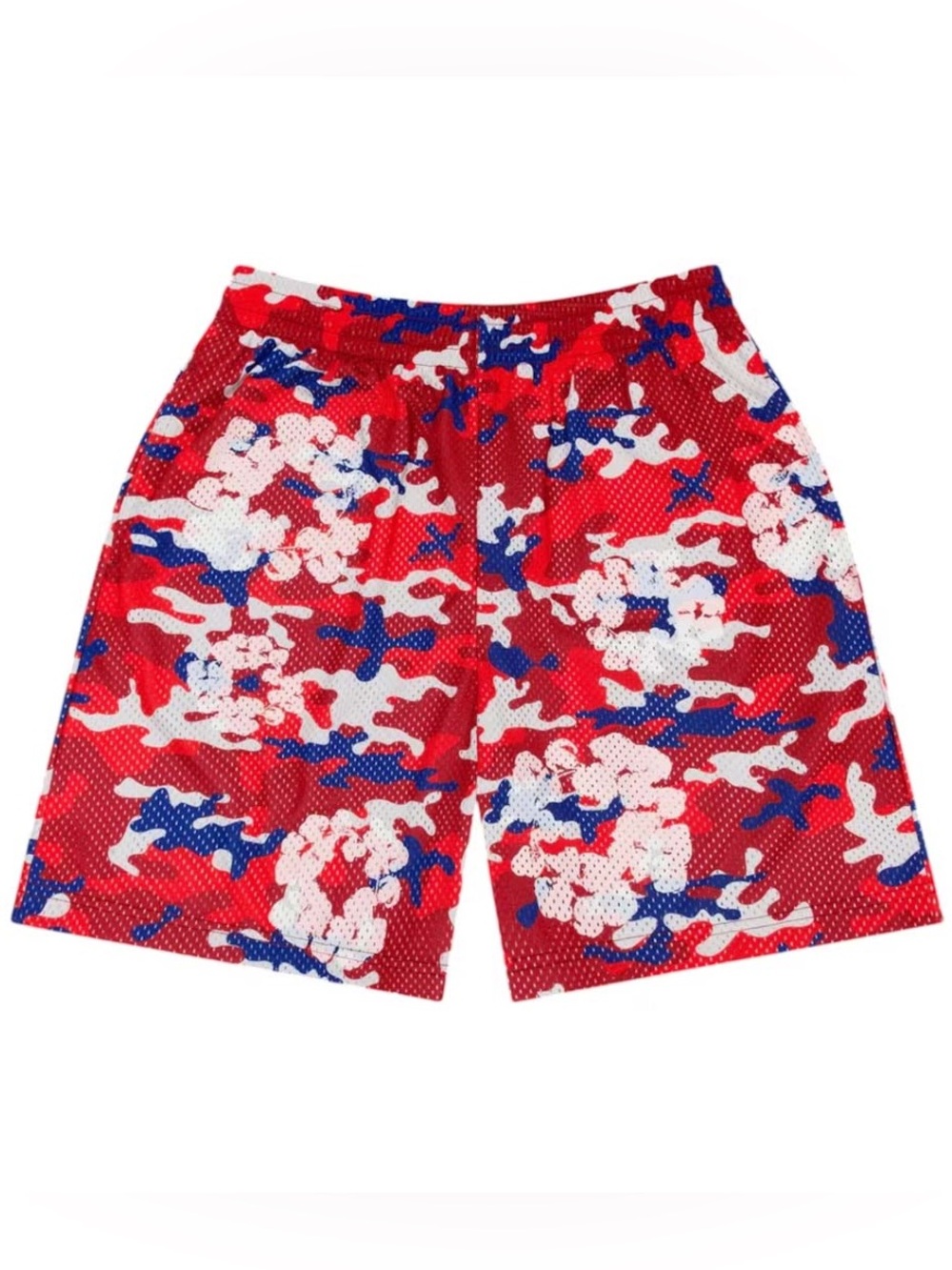 Denim Tears Camo Cotton Wreath Mesh Shorts Red